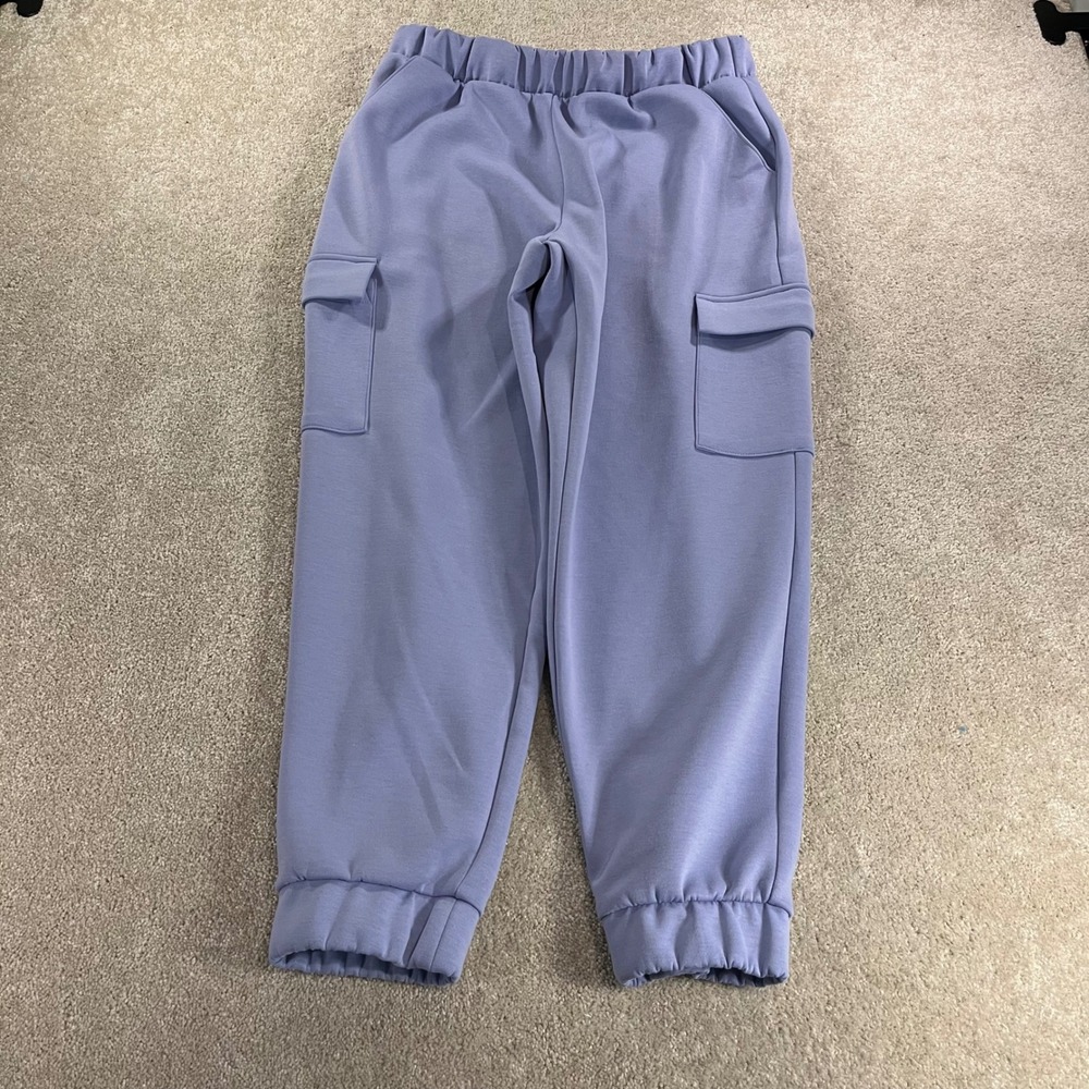 Express Cargo‎ Joggers Womens Large Periwinkle Blue High Rise Stretch